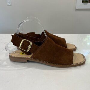 Ilaria Sartori flat Sandals brown leather made in Italy size 9 NWOT